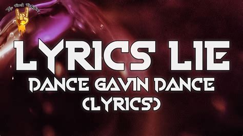 dance gavin dance lyrics|dance gavin dance lyrics lie.